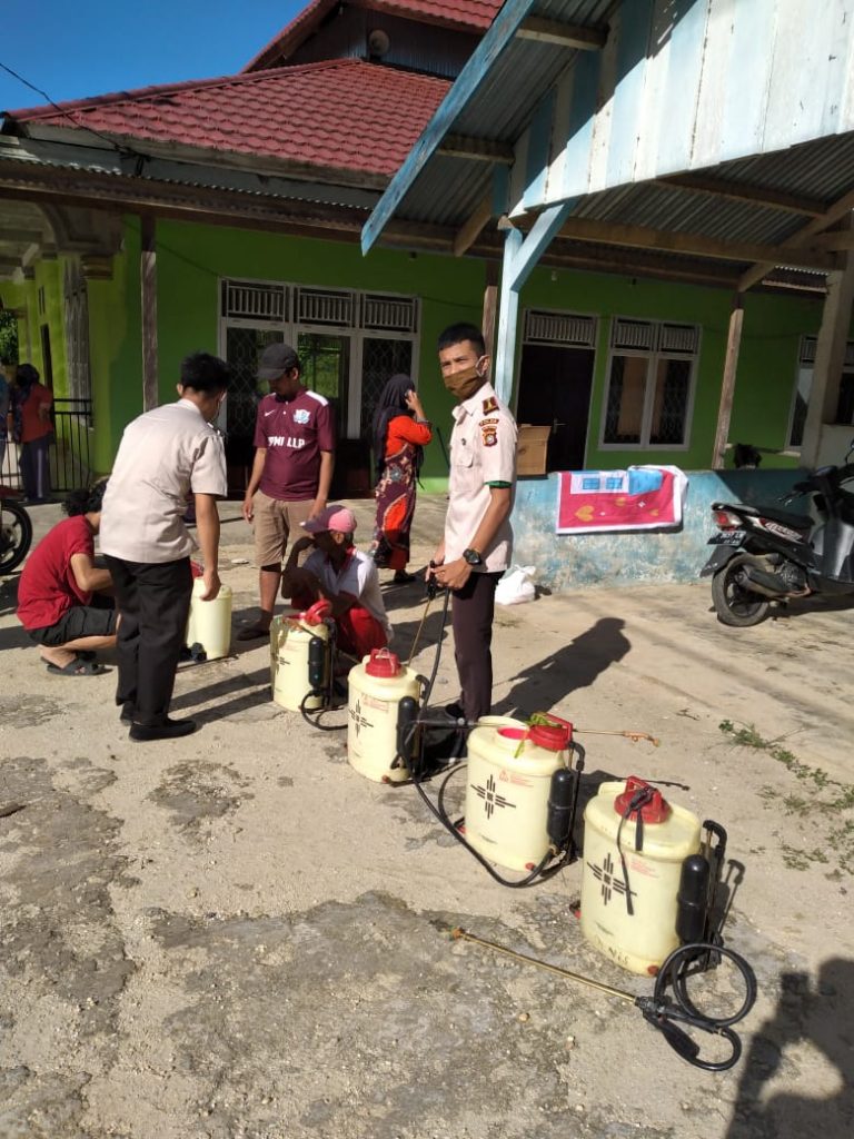 Mahasiswa Bayangkara Polda Sultra Peduli Pandemic Virus Corona.