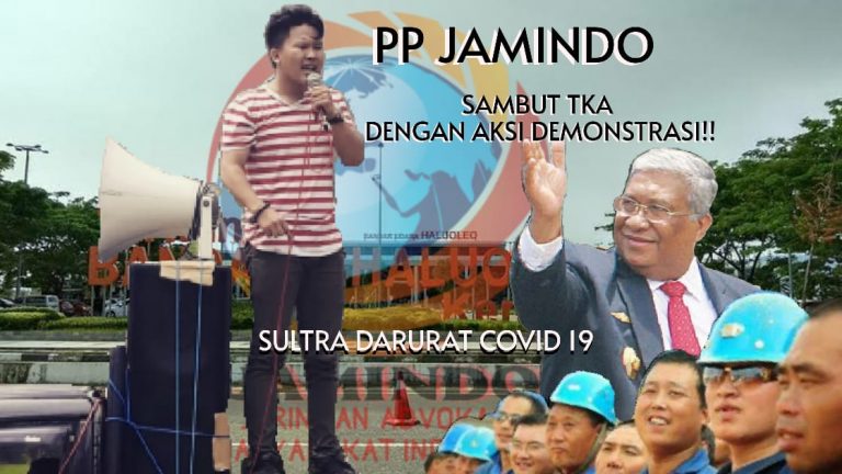 PP JAMINDO : Sambut Kedatangan TKA Dengan Aksi Demonstrasi Di Bandara Halu Oleo Dan Di PT. VDNI & PT. OSS