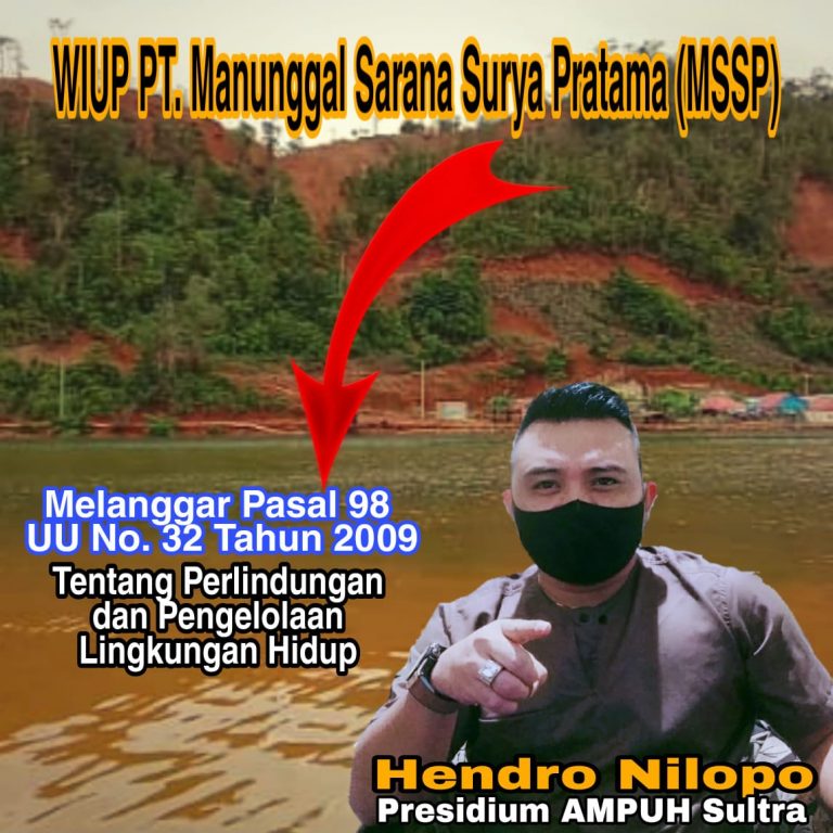 Diduga Cemari Laut Desa Boenaga, AMPUH Sultra Desak DLH Konut Cabut Izin Lingkungan PT. MSSP