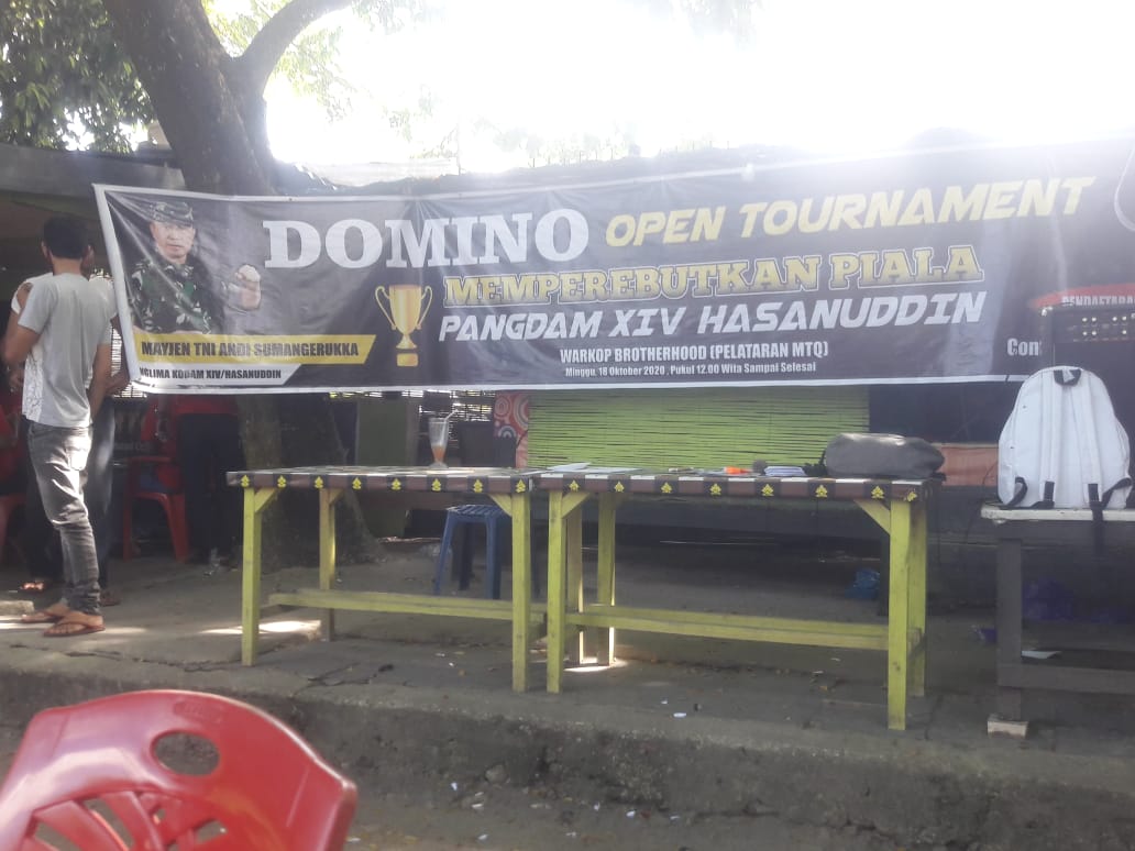 Open Turnamen Domino Merebutkan Piala Pangdam XIV Hasanuddin, Tetap Mengikuti Protokol Kesehatan