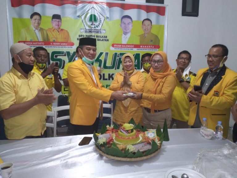 DPD ll Golkar konsel,Peringati HUT Partai Golkar yang Ke-56.